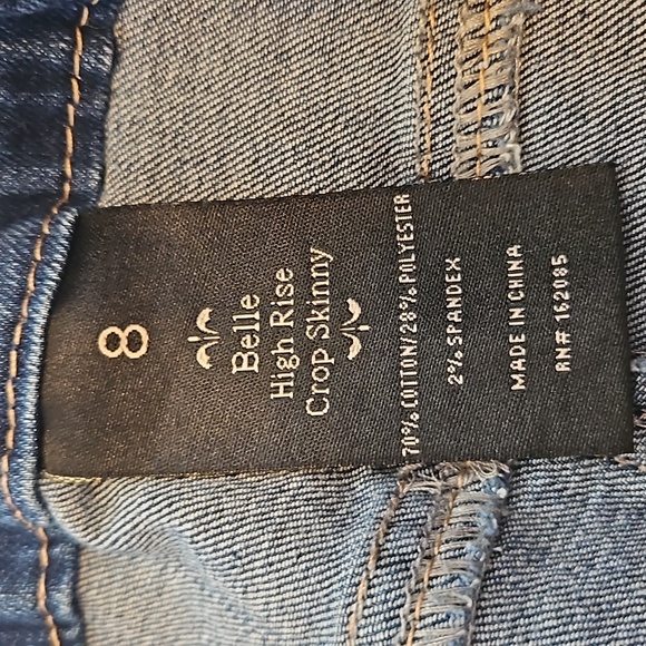 NANETTE LEPORE WOMENS WASHED BLUE DISTRESSED JEANS SIZE 8 NEW WITH TAGS - Picture 13 of 15